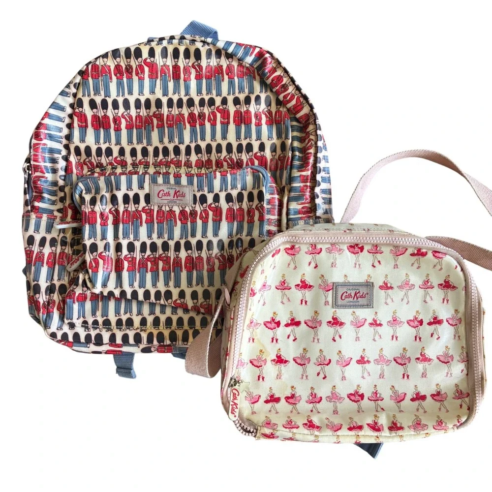 Cath Kids London Backpack Lunch Bag Bundle Kids Royal Guard & Ballerina Print